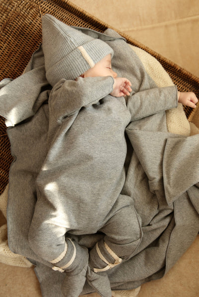Baby Suit with Snaps | Gray Melange