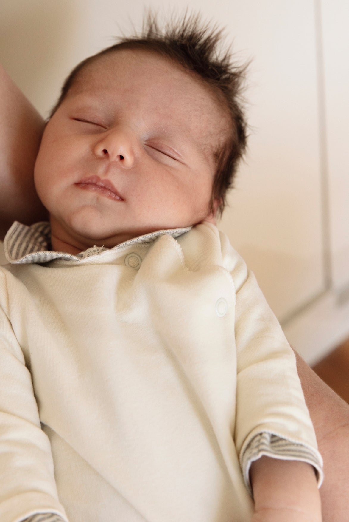 Newborn Suit with Snaps | Cream