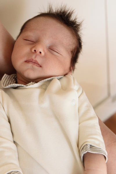 Newborn Suit with Snaps | Cream