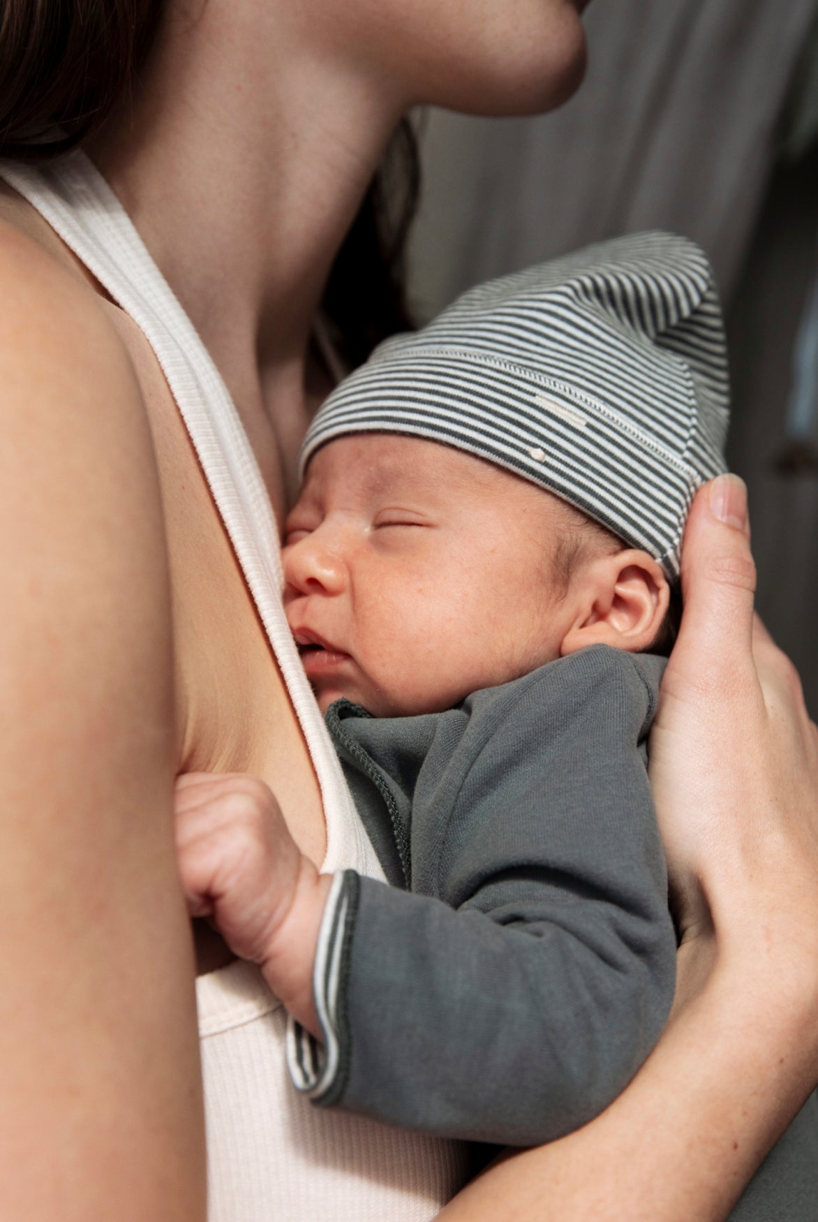 Baby Anzug mit Druckknöpfen | Blue Grey