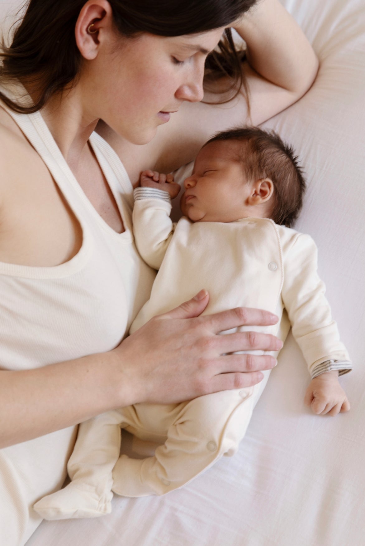 Newborn Suit with Snaps | Cream