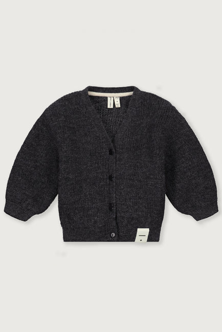 Baby Knitted Cardigan RWS | Nearly Black Melange