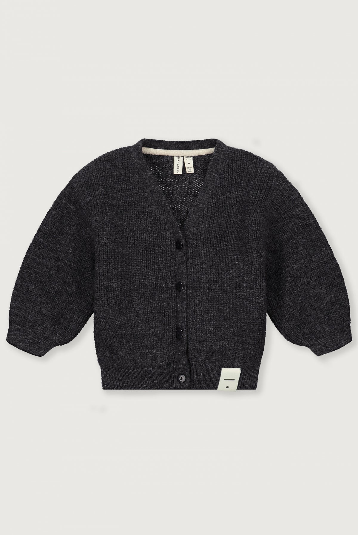 Baby Knitted Cardigan RWS | Black Melange