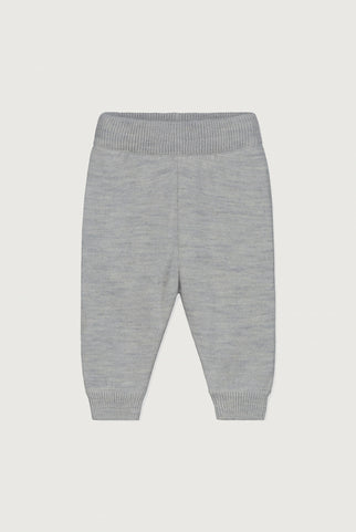 Baby Knitted Legs | Grey Melange