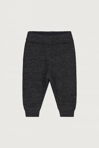 Baby Knitted Legs | Black Melange