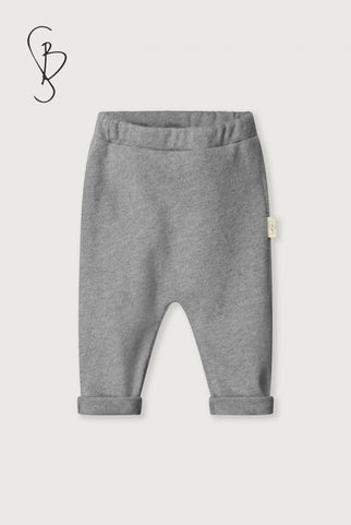 Baby Knitted Jersey Trousers | Grey Melange