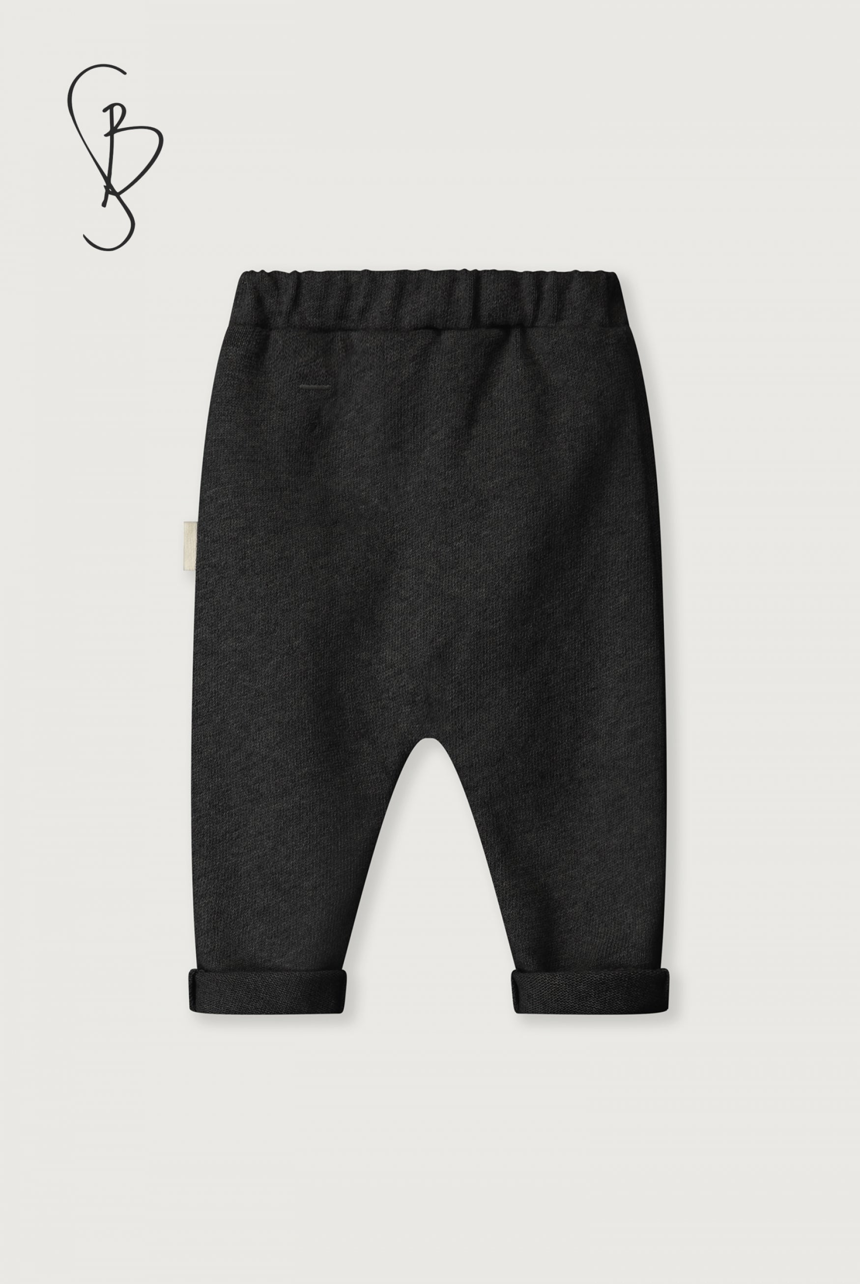 Baby Knitted Jersey Trousers | Nearly Black Melange