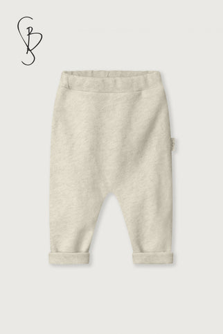 Baby Knitted Jersey Trousers | Cream Melange