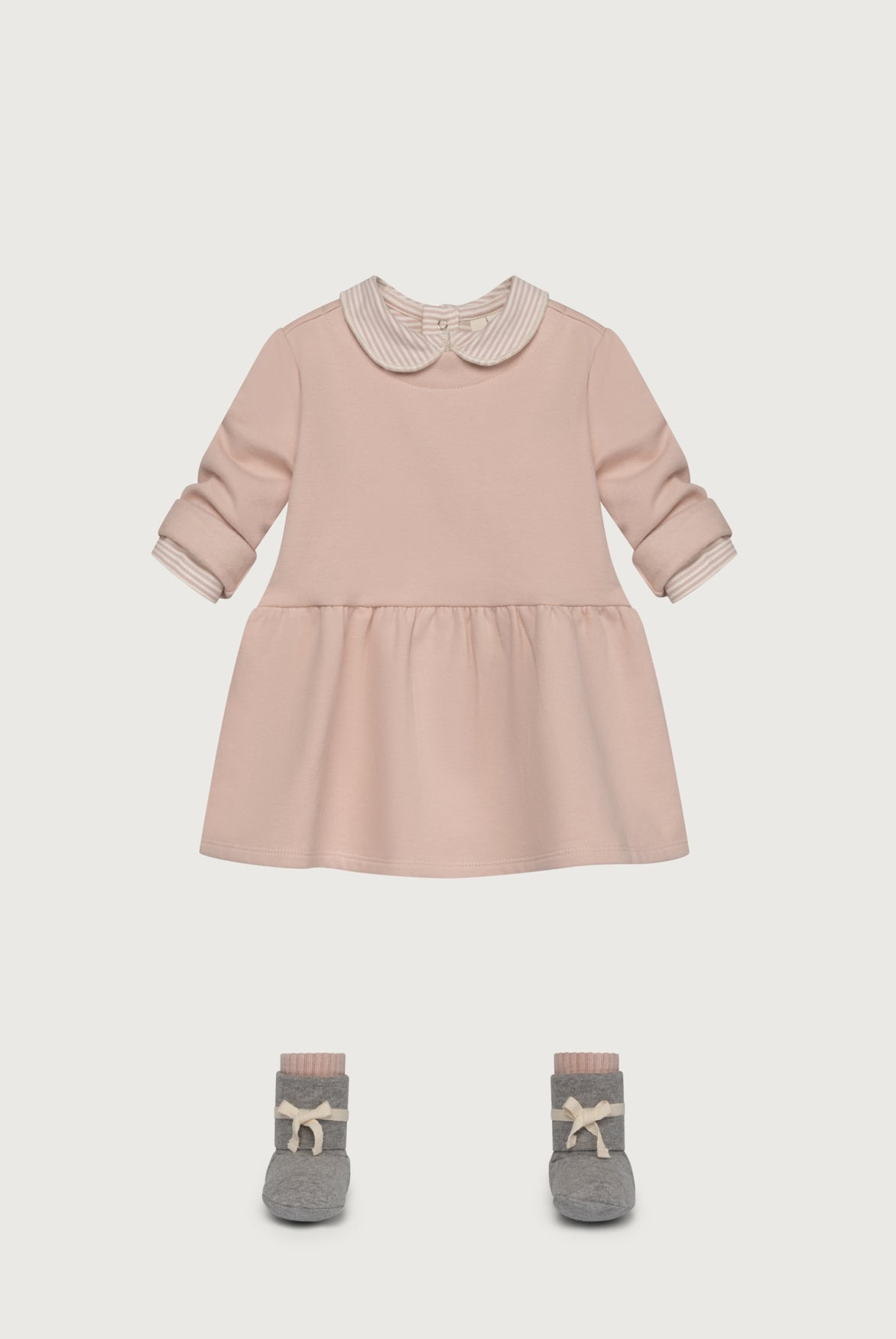 Baby Dress with Snaps | Faded Pink