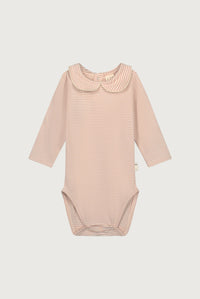 Baby Collar Onesie | Faded Pink - Cream