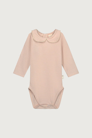 Baby Collar Onesie | Faded Pink - Cream