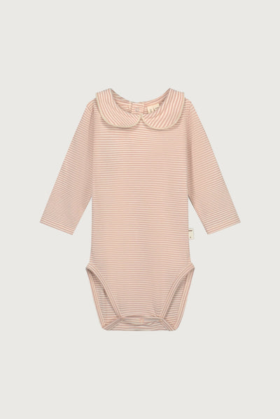 Baby Collar Onesie | Faded Pink - Cream