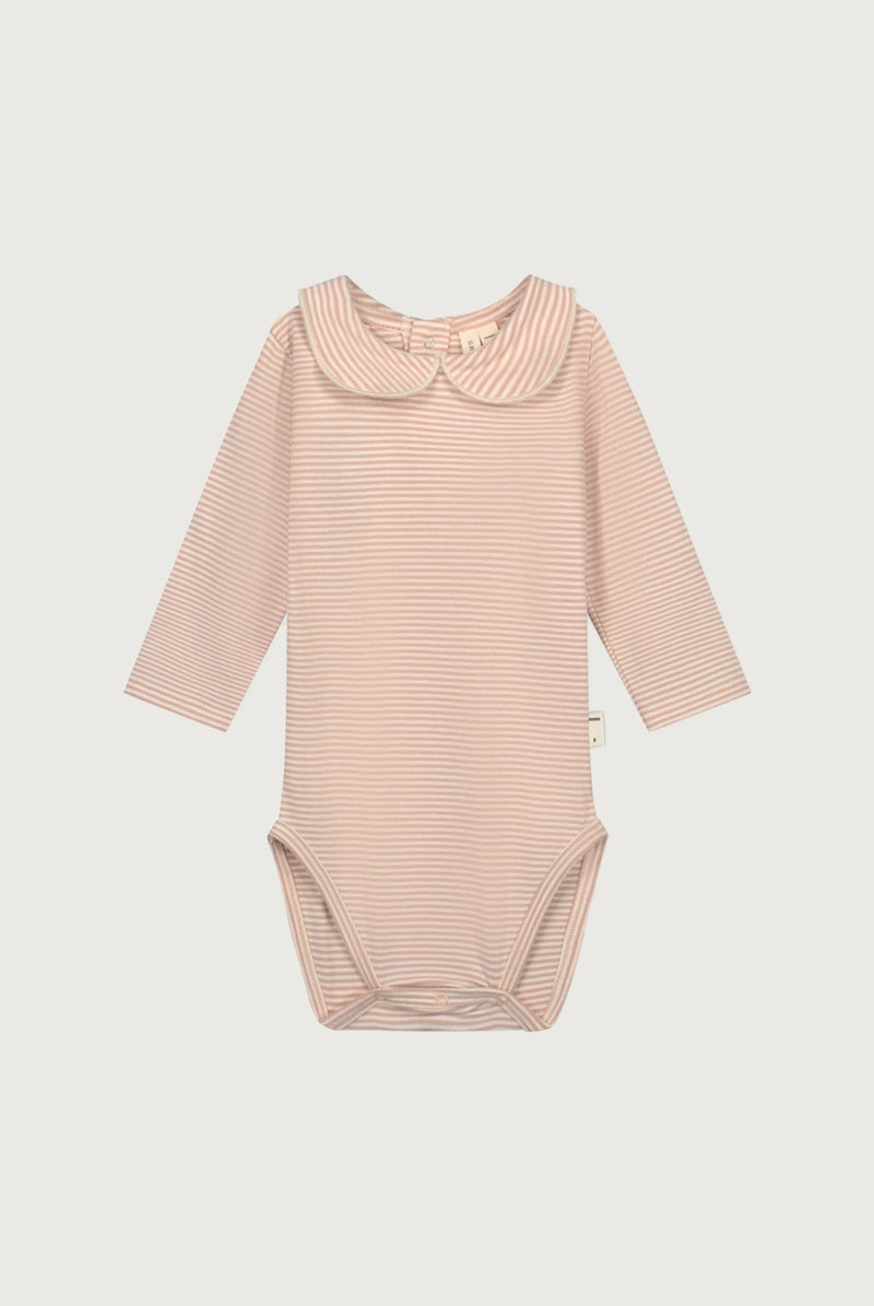 Baby Collar Onesie | Faded Pink - Cream