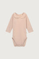 Baby Collar Onesie | Faded Pink - Cream
