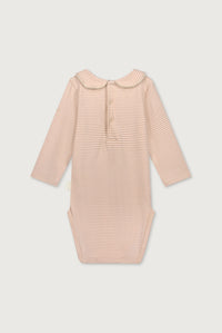 Baby Collar Onesie | Faded Pink - Cream