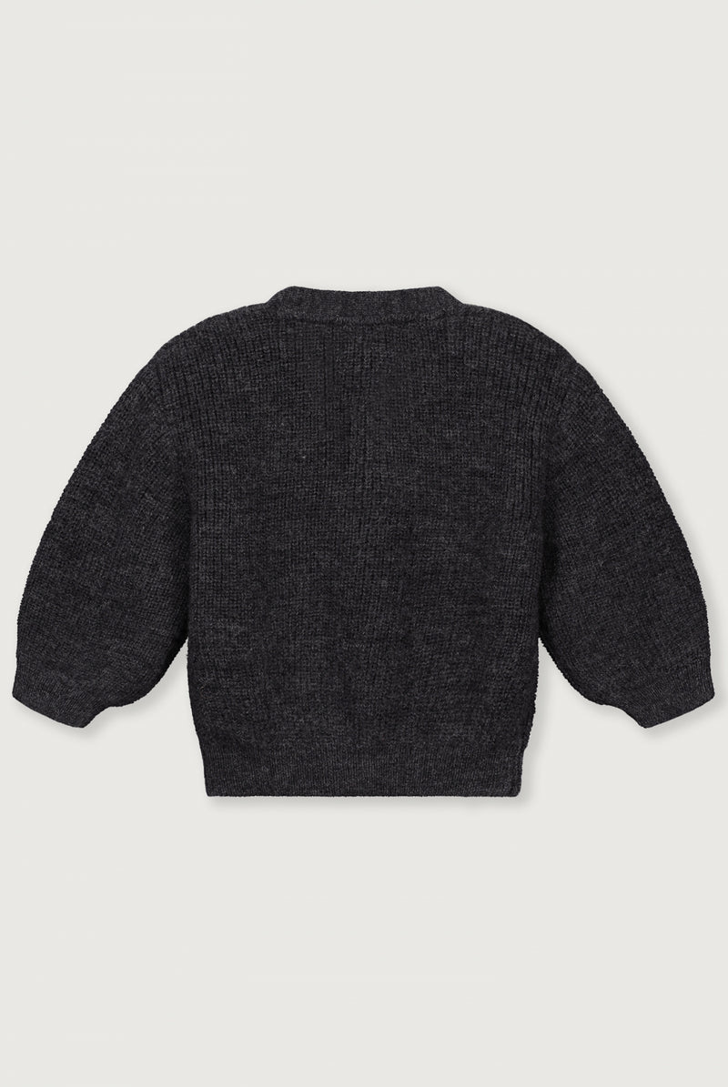 Baby Knitted Cardigan RWS | Black Melange