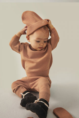 Baby Knitted Jumper | Biscuit