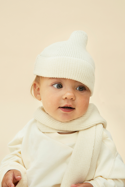 Baby Knitted Beanie | Cream