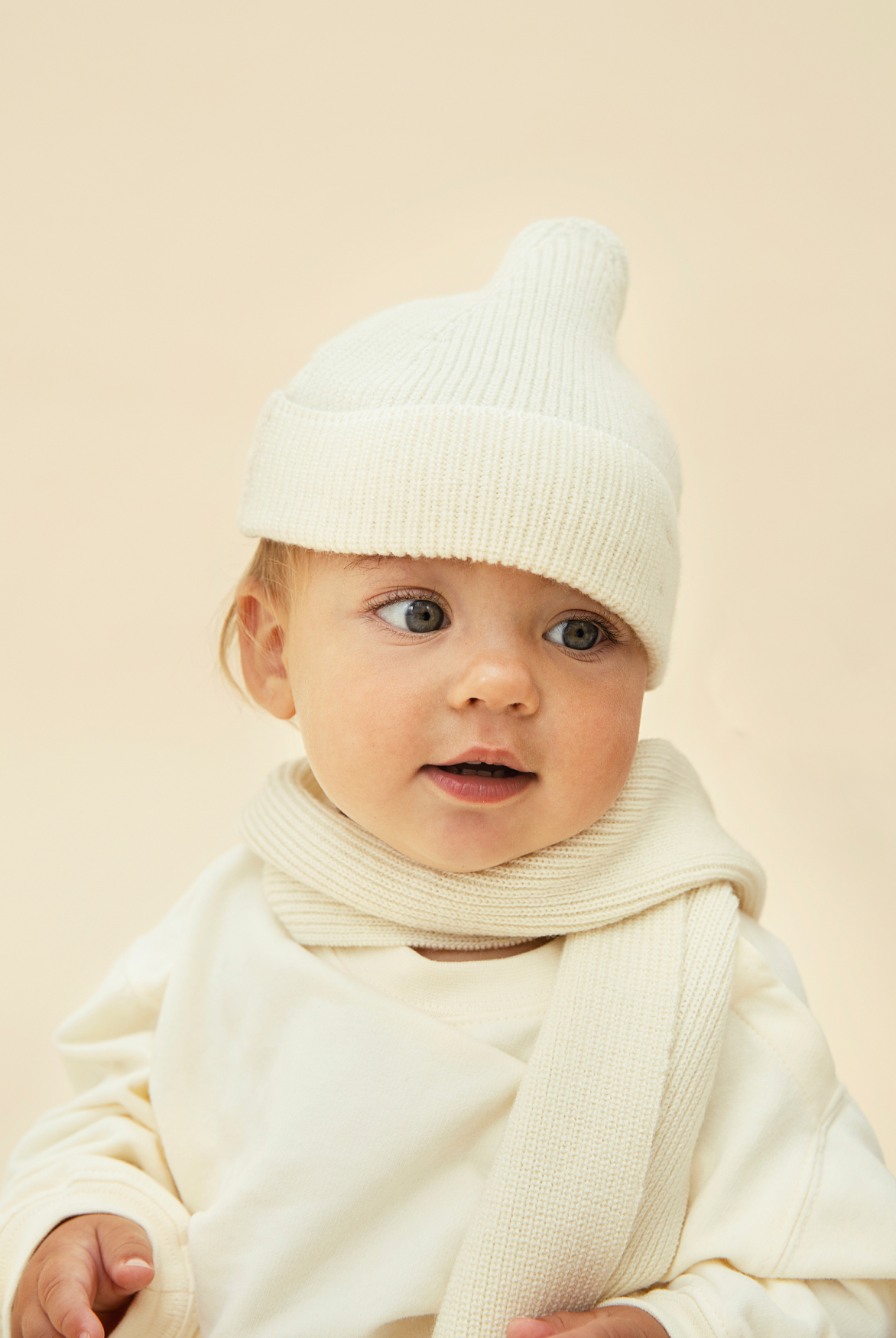 Baby Knitted Beanie | Cream