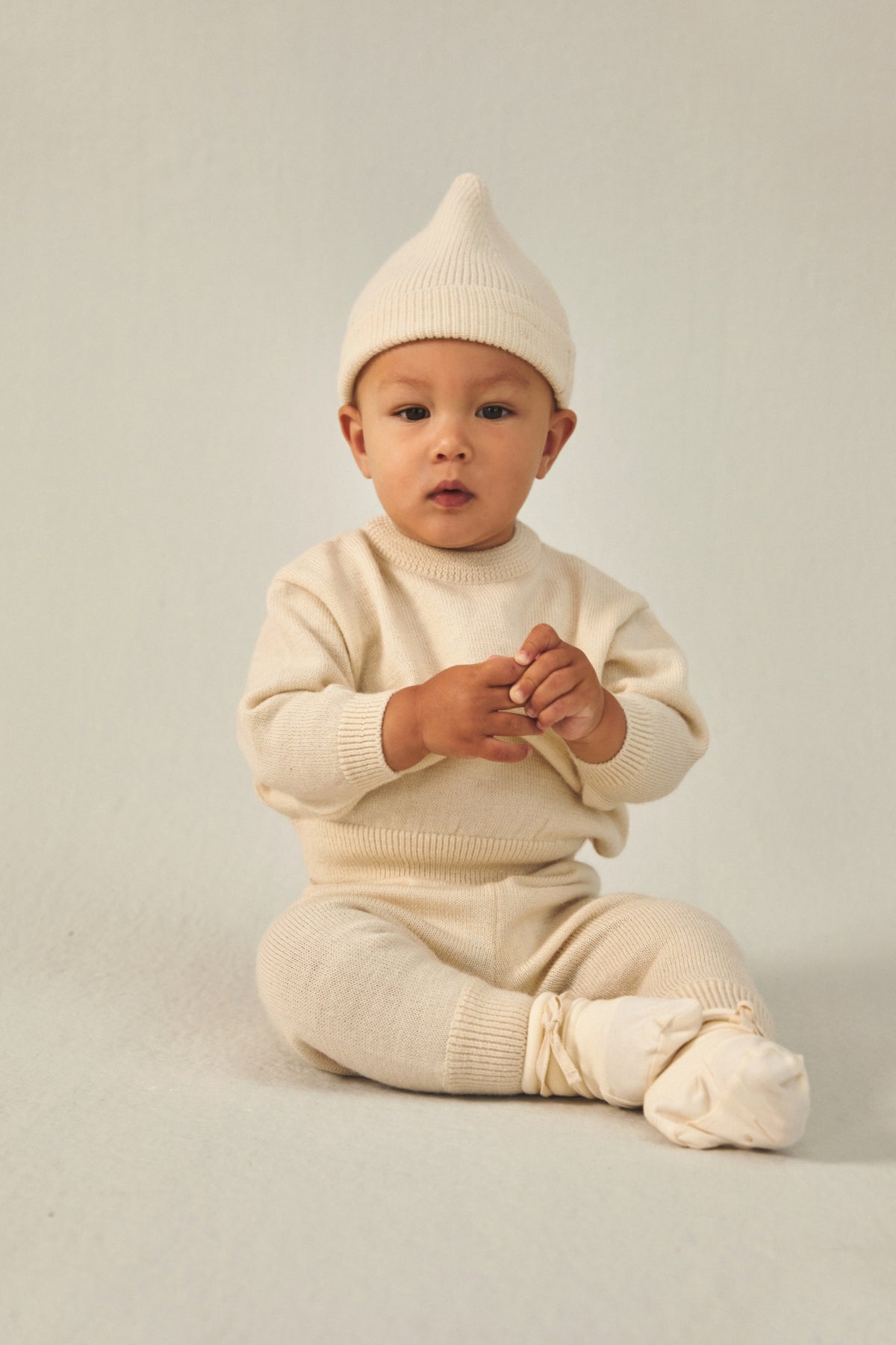 Baby Knitted Beanie Cream
