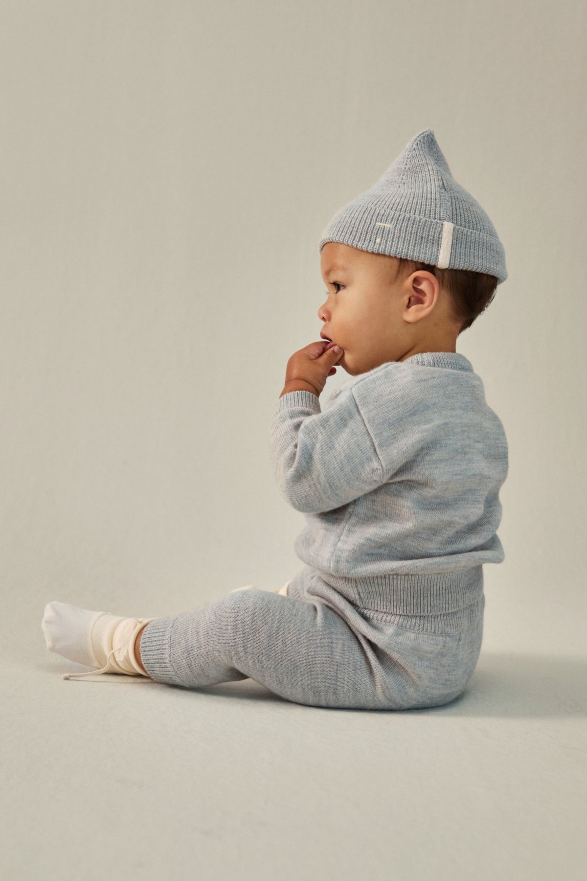 Baby Knitted Jumper | Grey Melange