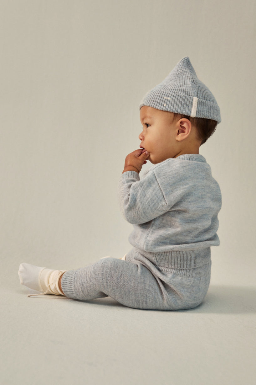 Baby Knitted Jumper | Grey Melange