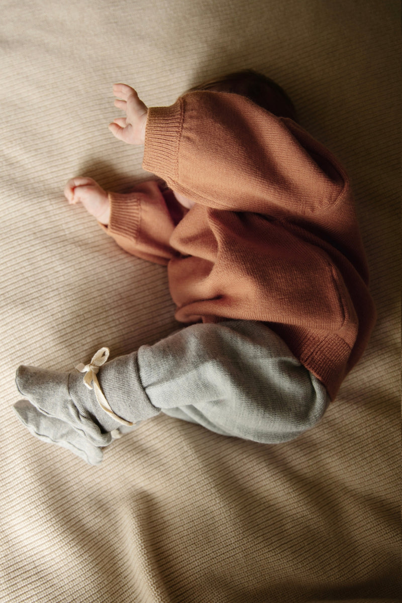 Baby Knitted Legs | Biscuit