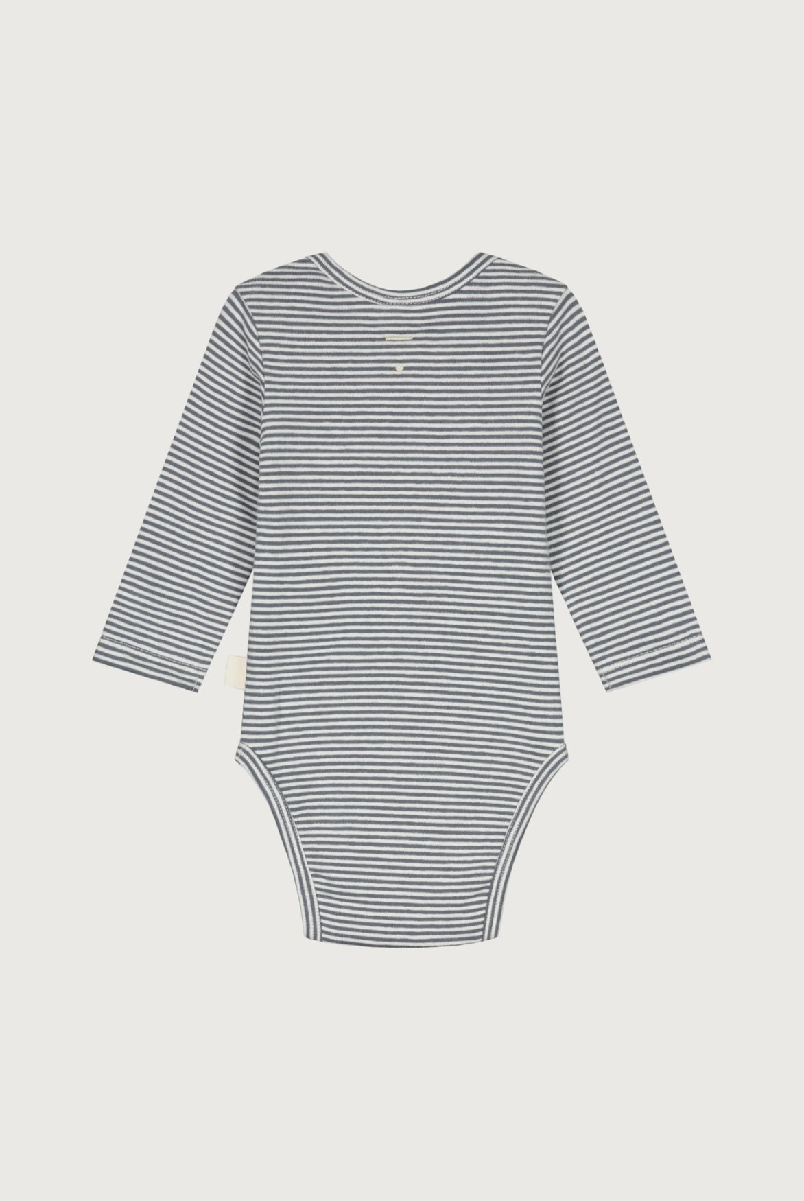 Baby L/S Onesie | Blue Gray - Cream