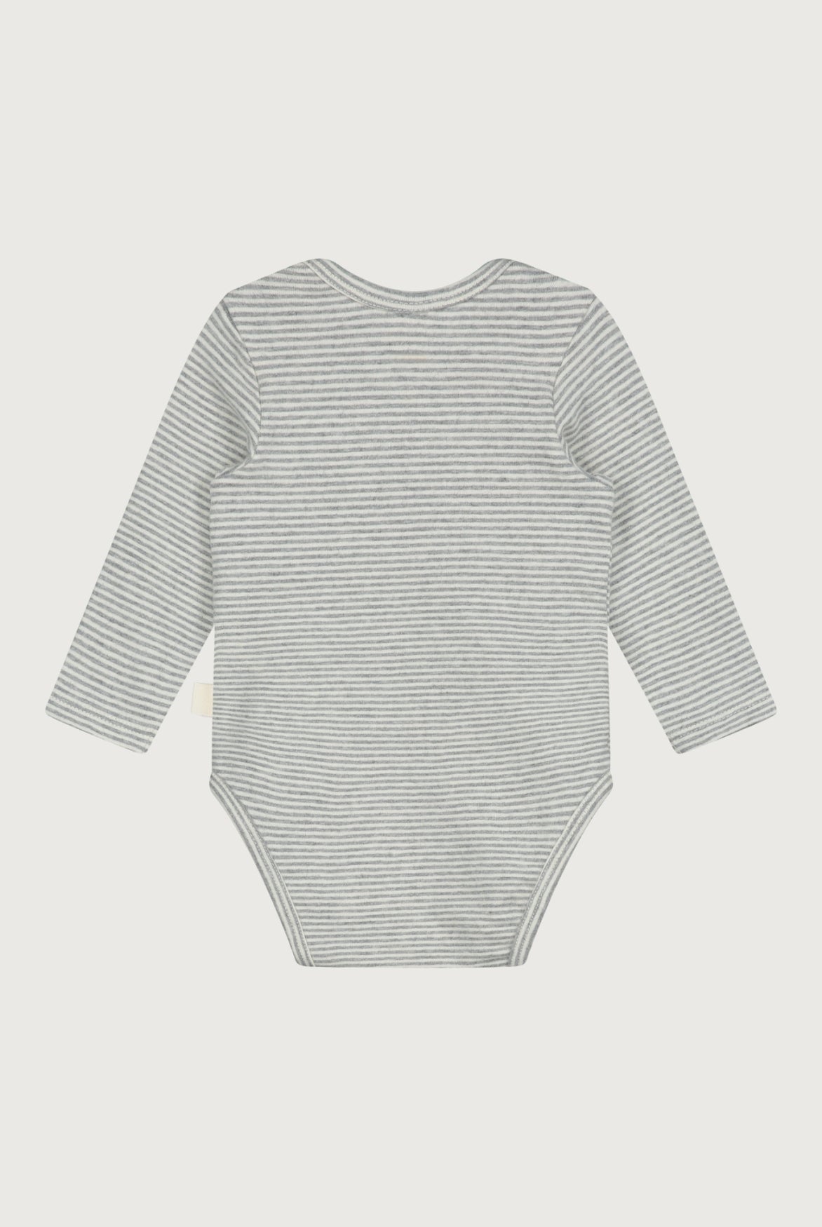 Baby L/S Onesie | Grey Melange - Cream