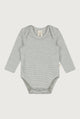 Baby L/S Onesie | Grey Melange - Cream