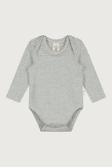 Baby L/S Onesie | Gray Melange - Cream