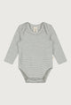 Baby L/S Onesie | Gray Melange - Cream
