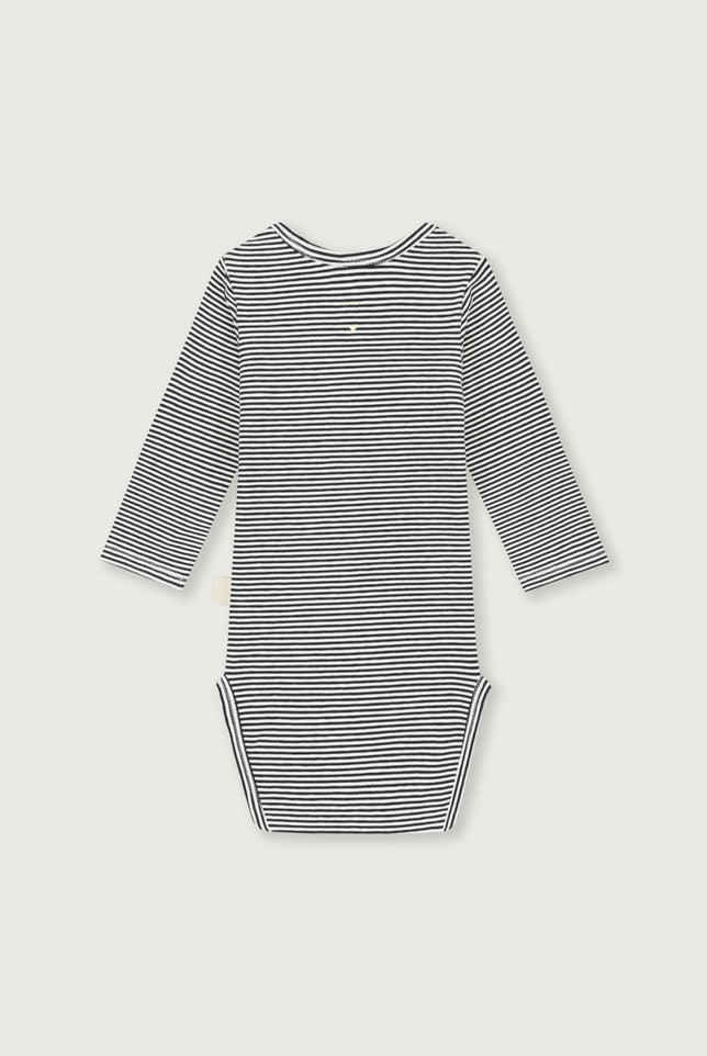 Baby L/S Body | Pirate Black - Cream