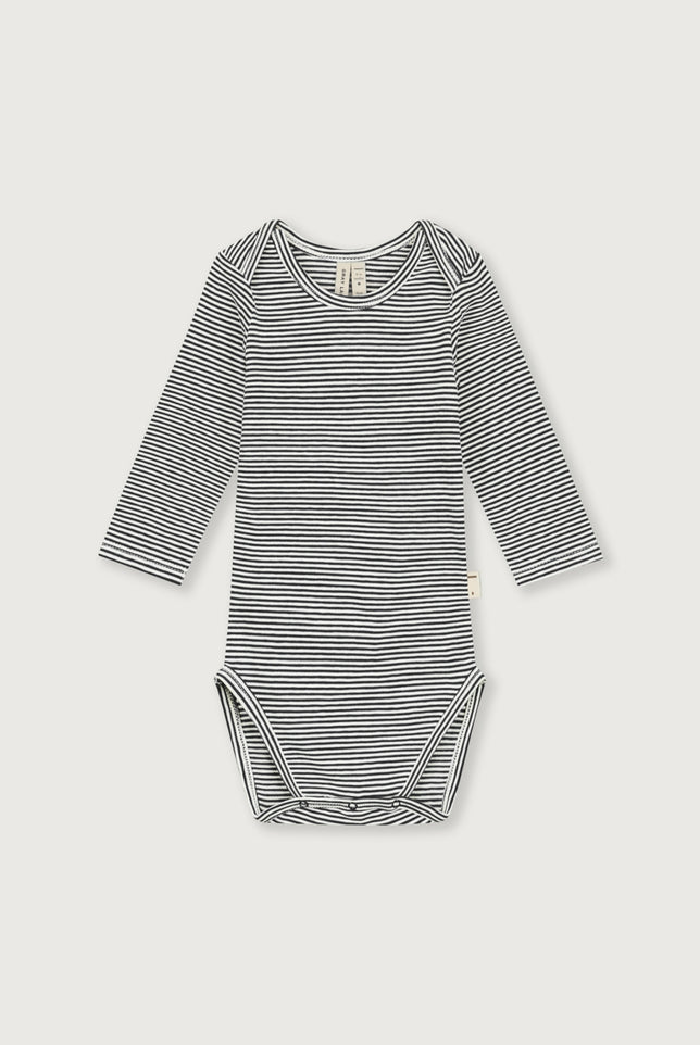Baby L/S Body | Pirate Black - Cream