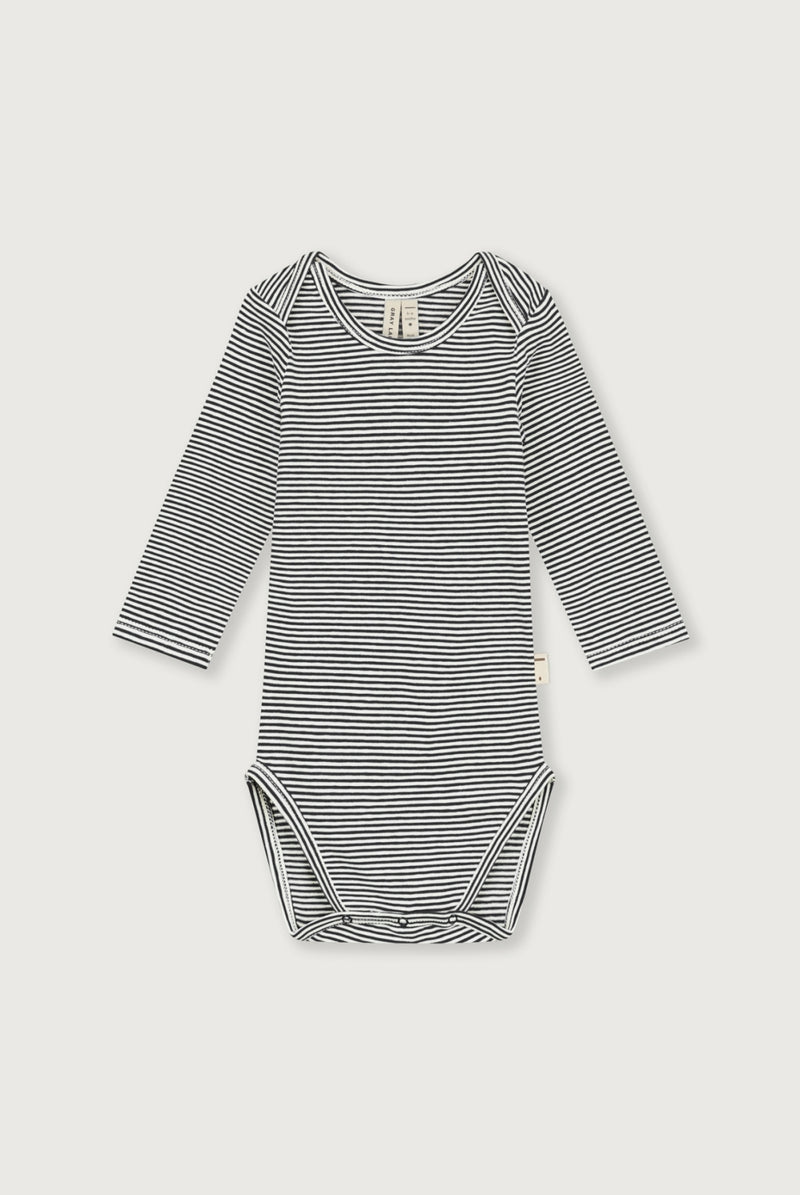 Baby L/S Onesie | Pirate Black - Cream