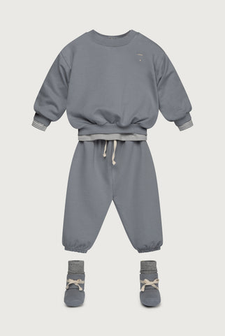 Baby Dropped Shoulder Sweater | Stone Gray
