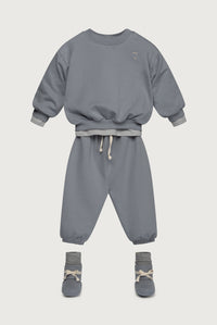 Baby Dropped Shoulder Sweater | Stone Gray