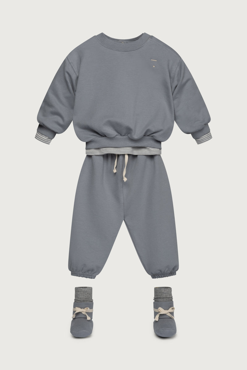 Baby Dropped Shoulder Sweater | Stone Gray