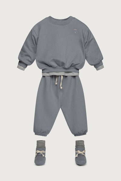 Baby Dropped Shoulder Sweater | Stone Gray