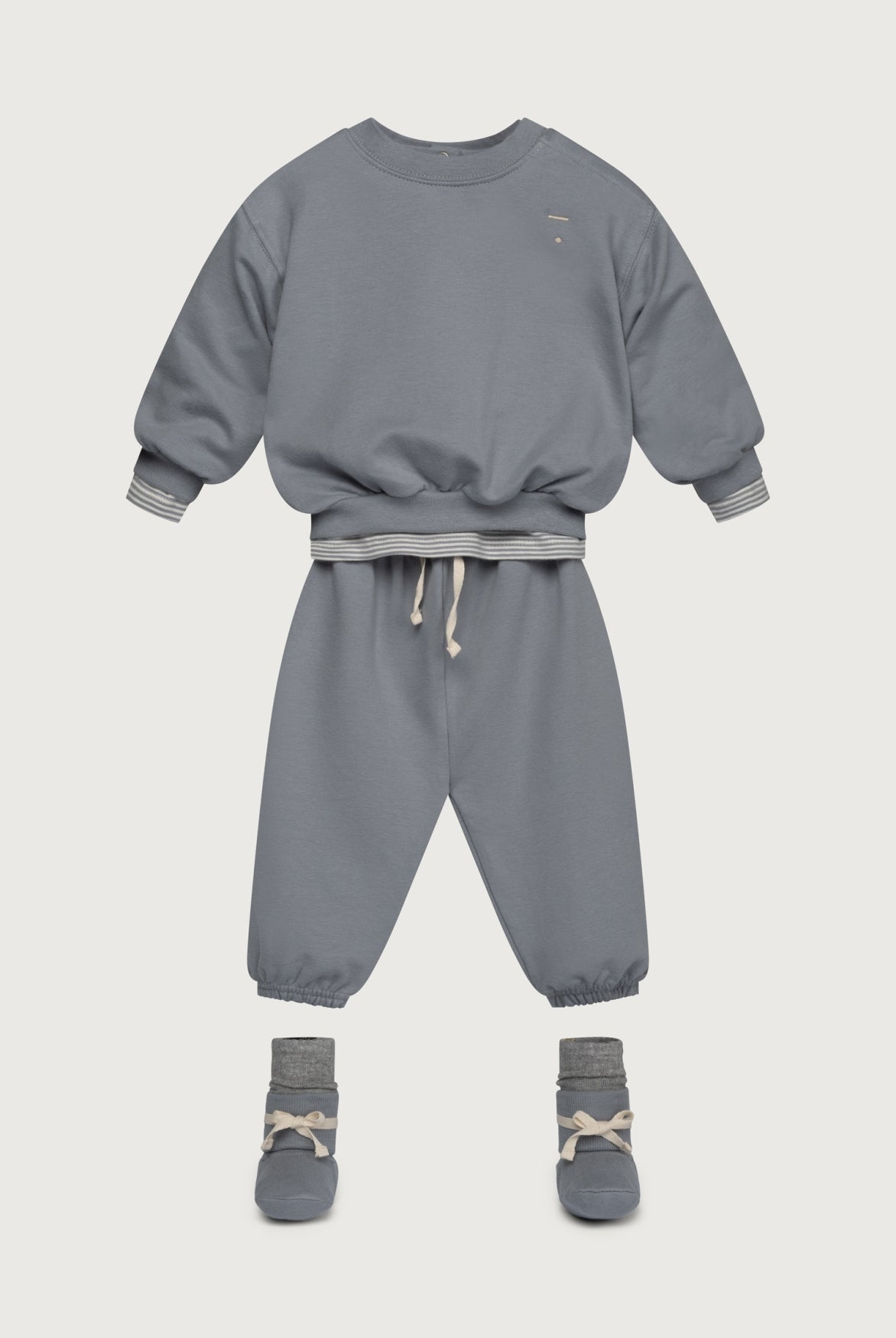Baby Dropped Shoulder Sweater | Stone Gray
