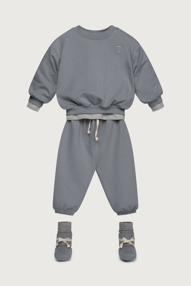 Baby Dropped Shoulder Sweater | Stone Gray