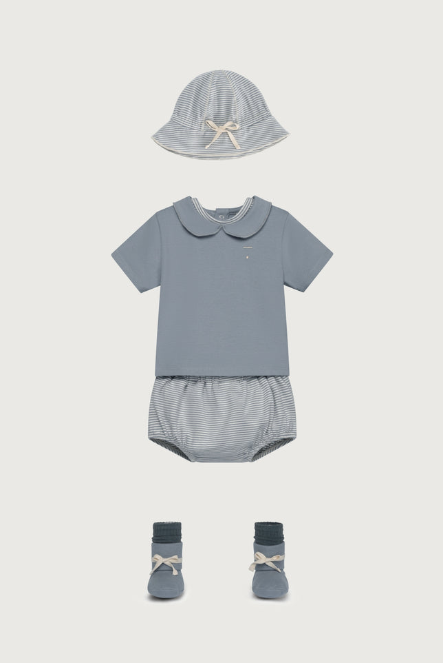 Baby Ribbed Booties | Stone Gray
