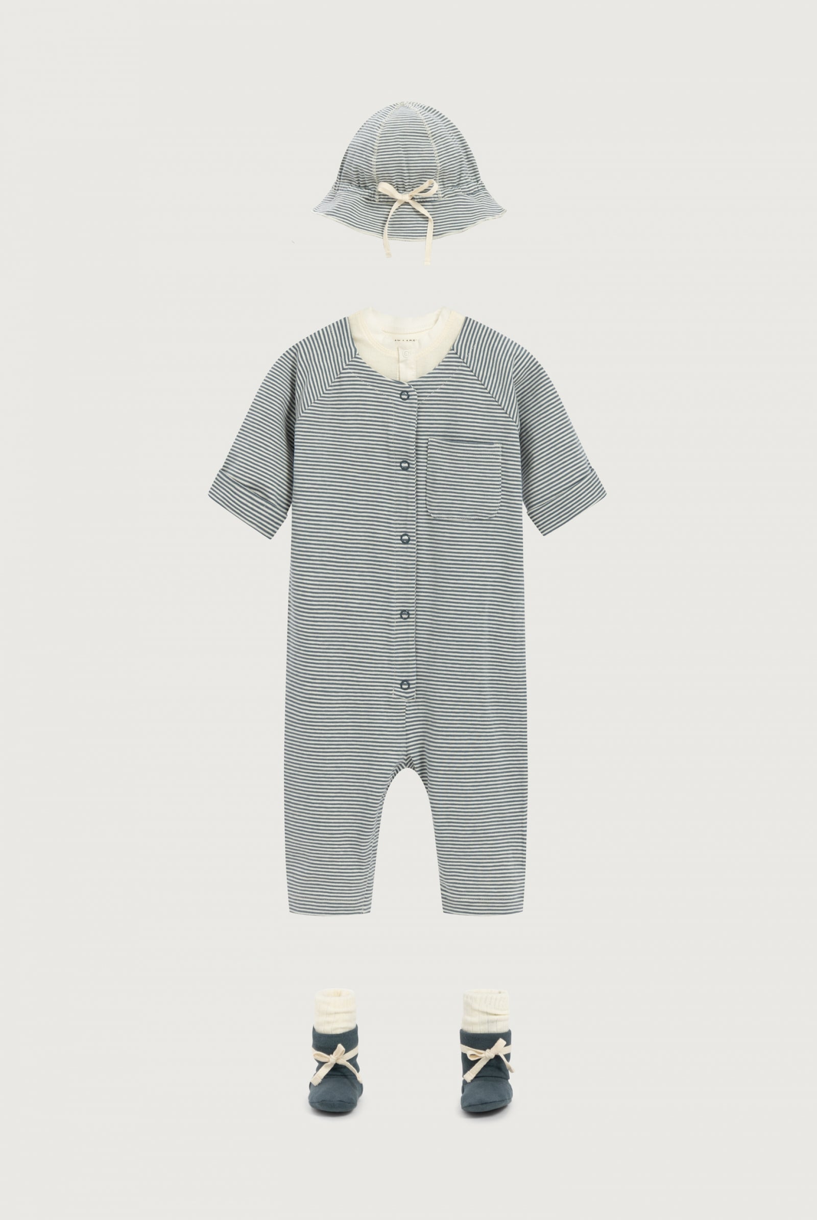 Baby Sonnenhut | Blue Gray - Cream