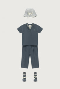 Baby S/S Henley Tee Bright Green