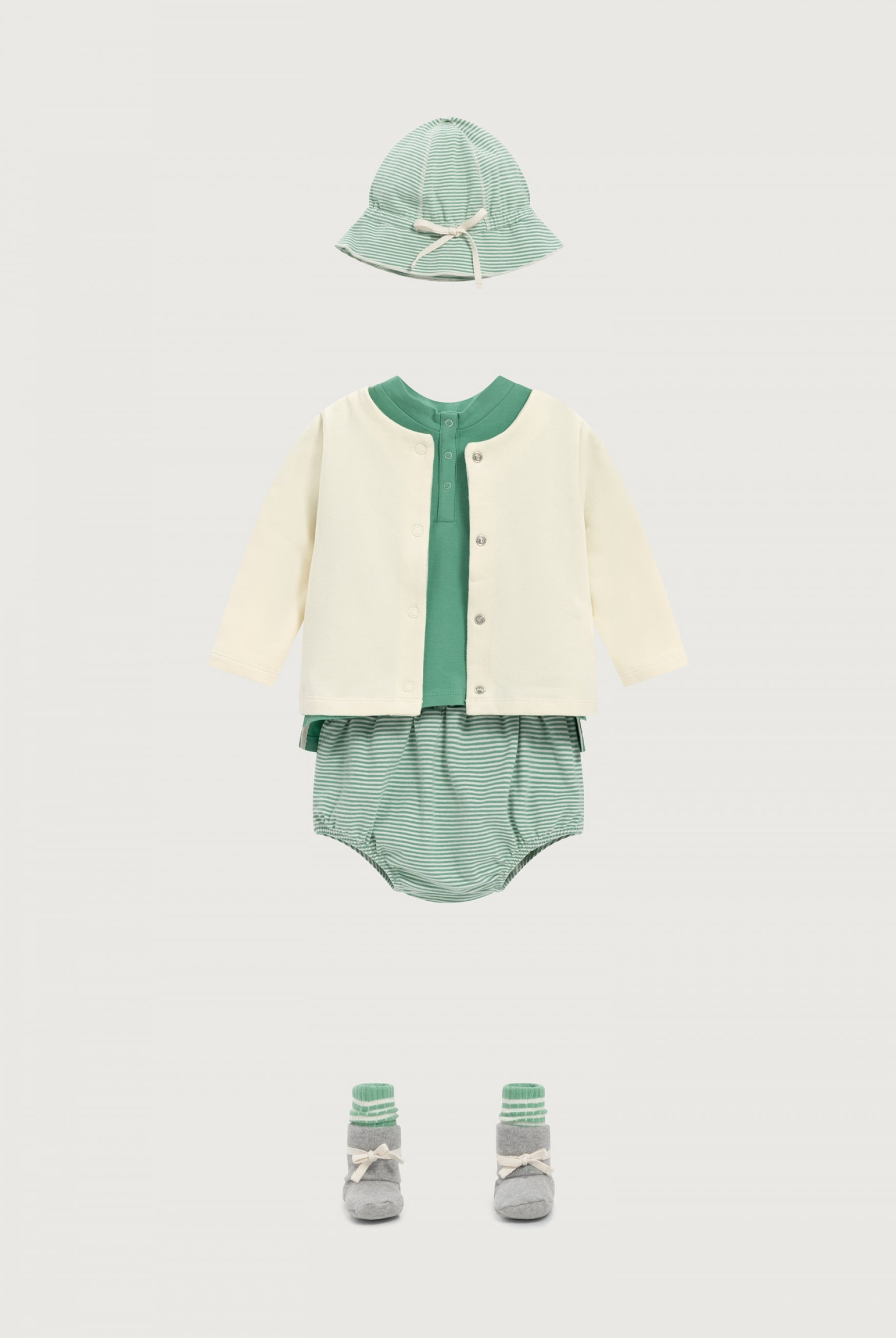 Baby Sun Hat | Bright Green - Cream