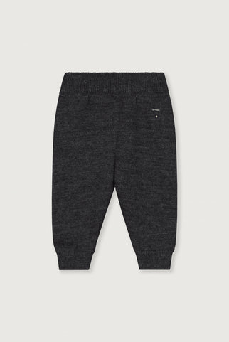 Baby Gebreide Broek | Nearly Black Melange
