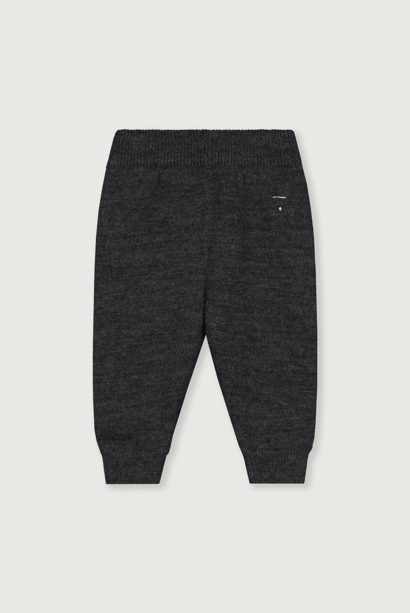 Baby Knitted Legs | Black Melange