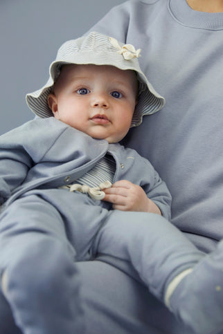 Baby Sun Hat | Stone Gray - Cream