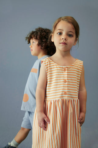 Mouwloze Jurk | Melon - Cream