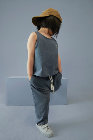 Boxy Tank Top | Blue Gray